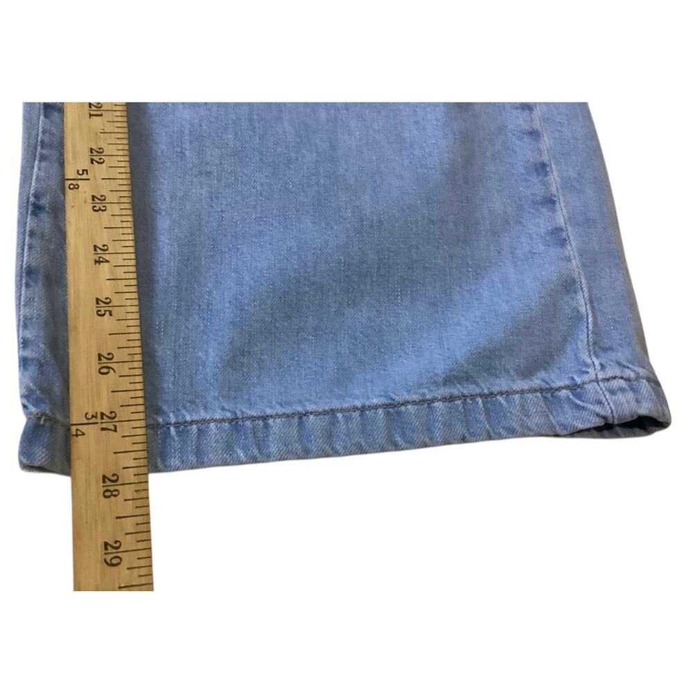 Zara wide leg jeans with drawstrings light wash size S - Picture 4 of 5